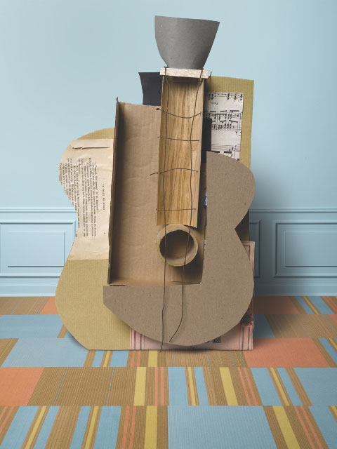 abstract rendering of an acoustic guitar